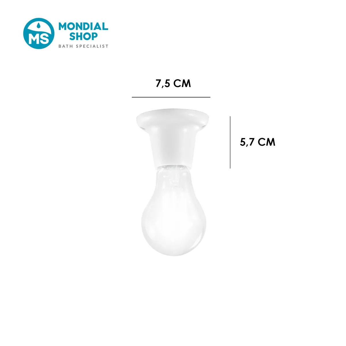 Portalampade Moderno Bianco E27 | Mondialshop