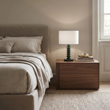Lampada da Tavolo Velluto Bianco e Metallo | Mondialshop