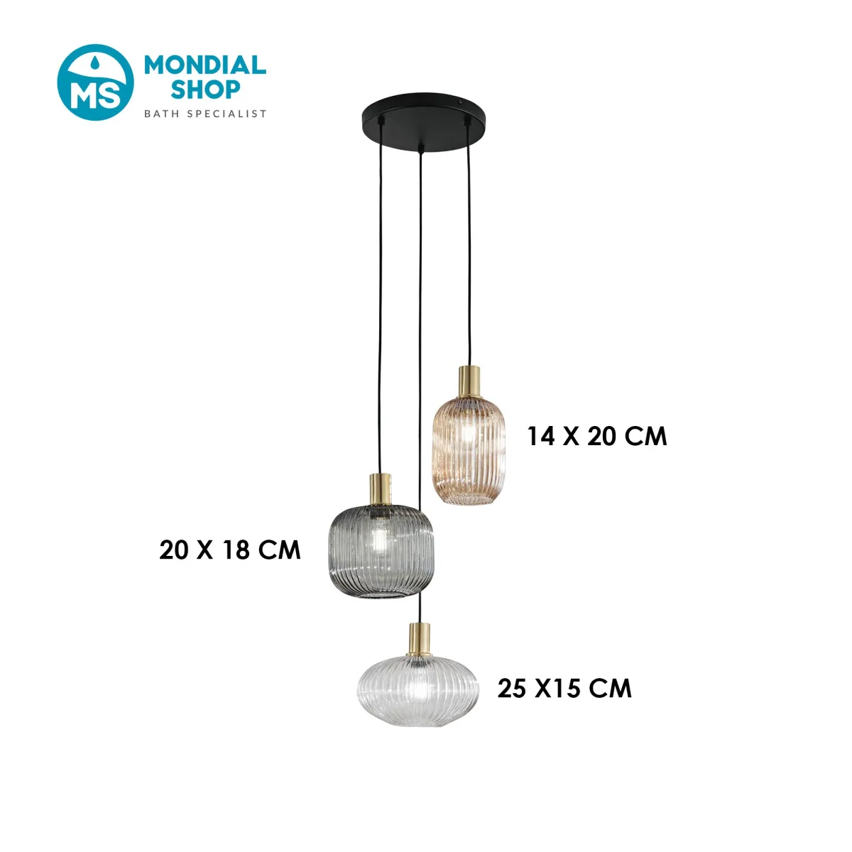 Lampadario Moderno 3 Luci E27 | Mondialshop