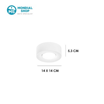 Minimalistische weiße GX53 Deckenleuchte | Mondialshop