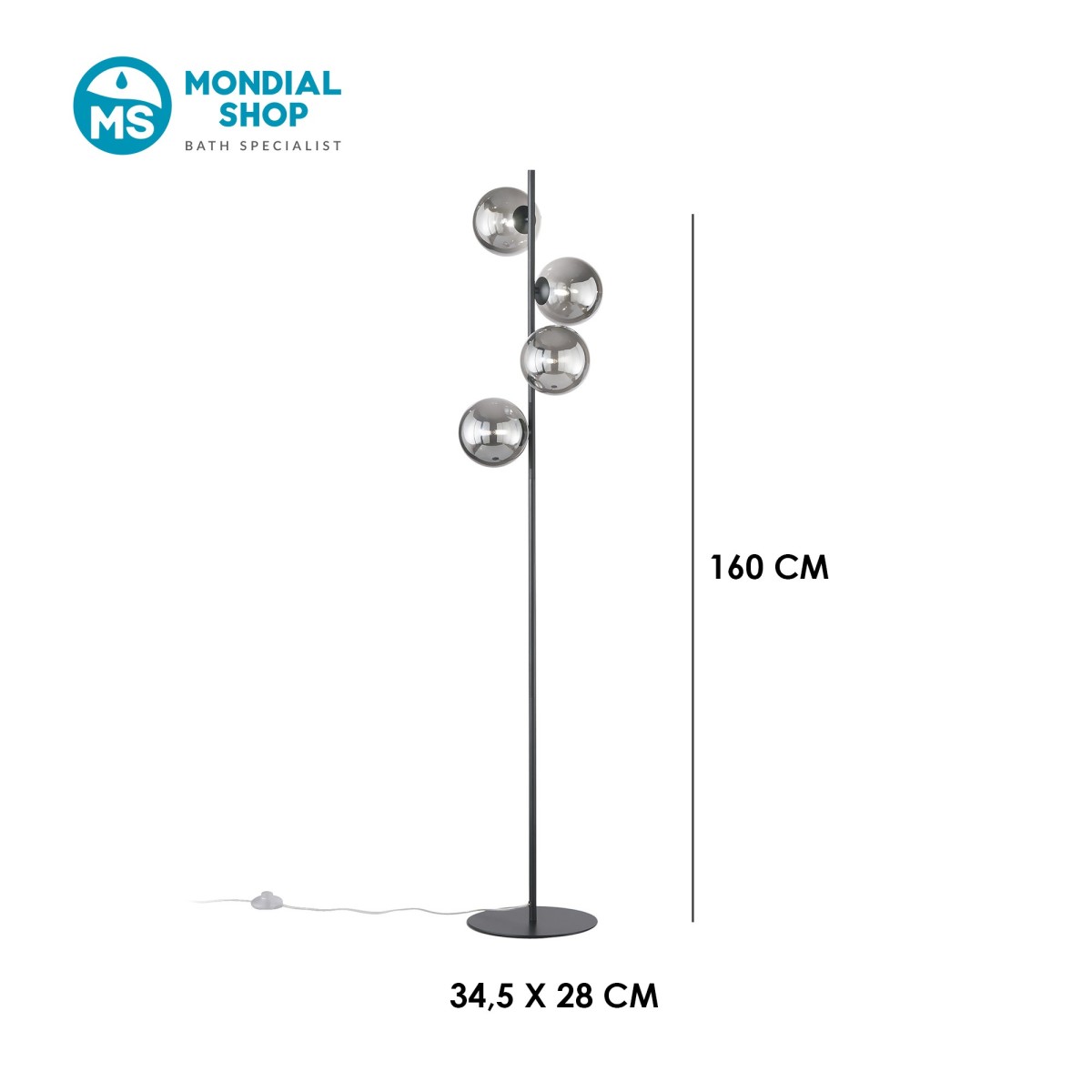 Moderne 4xG9-Stehleuchte mit geometrischem Design |...