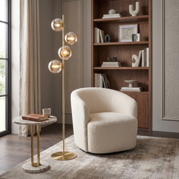 Piantana Moderna in oro o nero 4xG9 Design geometrico e raffinato