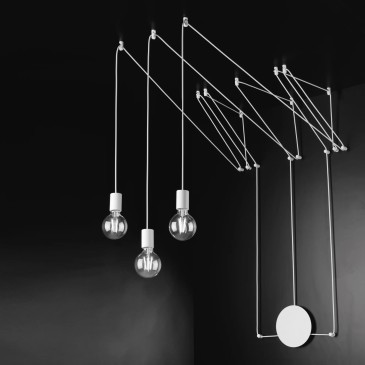 Moderner 3xE27-Kronleuchter in zwei Farben | Mondialshop