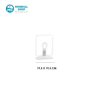 Lampada da Tavolo Bianca e Nickel | Mondialshop