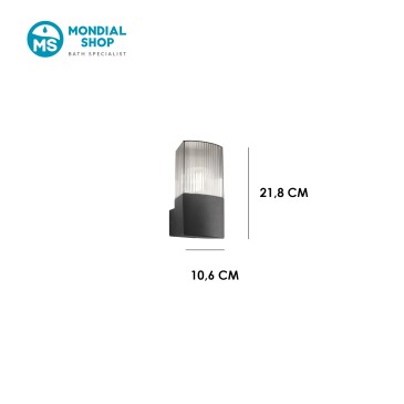 Applique moderne anthracite et fumée | Mondialshop