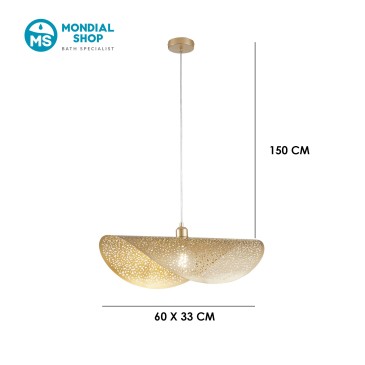 Lampadario Sospensione Oro Cavo 150CM | Mondialshop