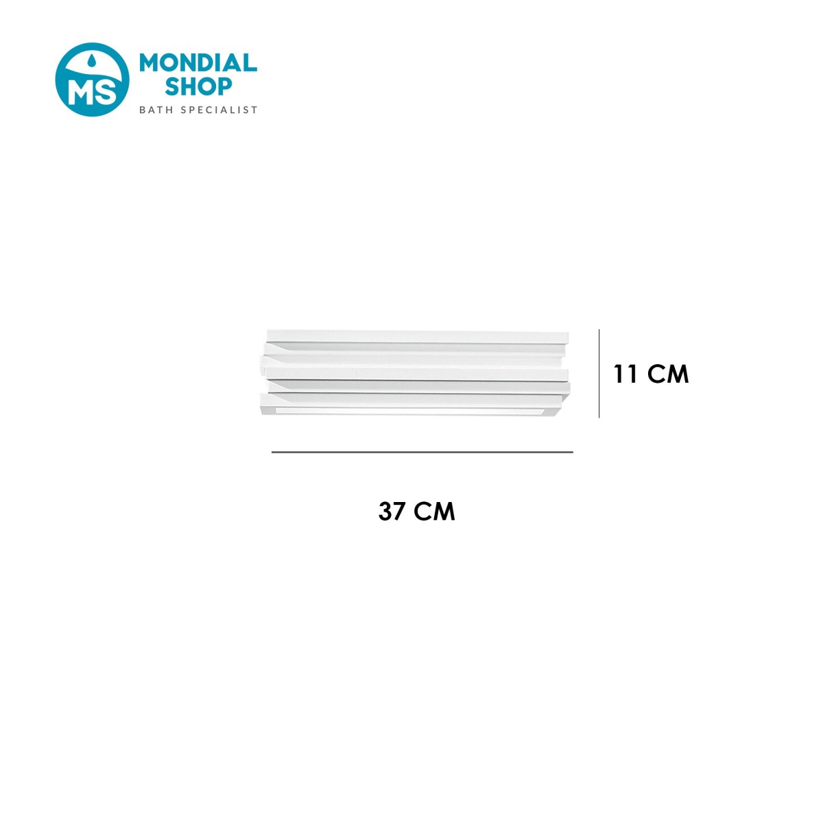 Applique in Gesso Verniciabile 2xE14 | Mondialshop