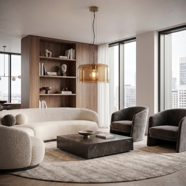 Suspension en verre E27 | Mondialshop