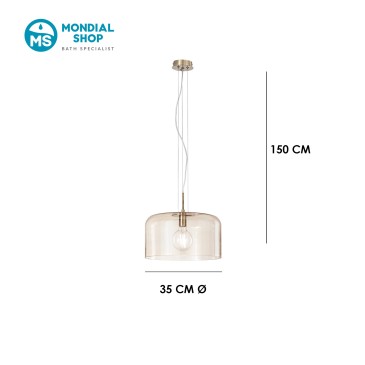 E27 Glas-Pendelleuchte | Mondialshop