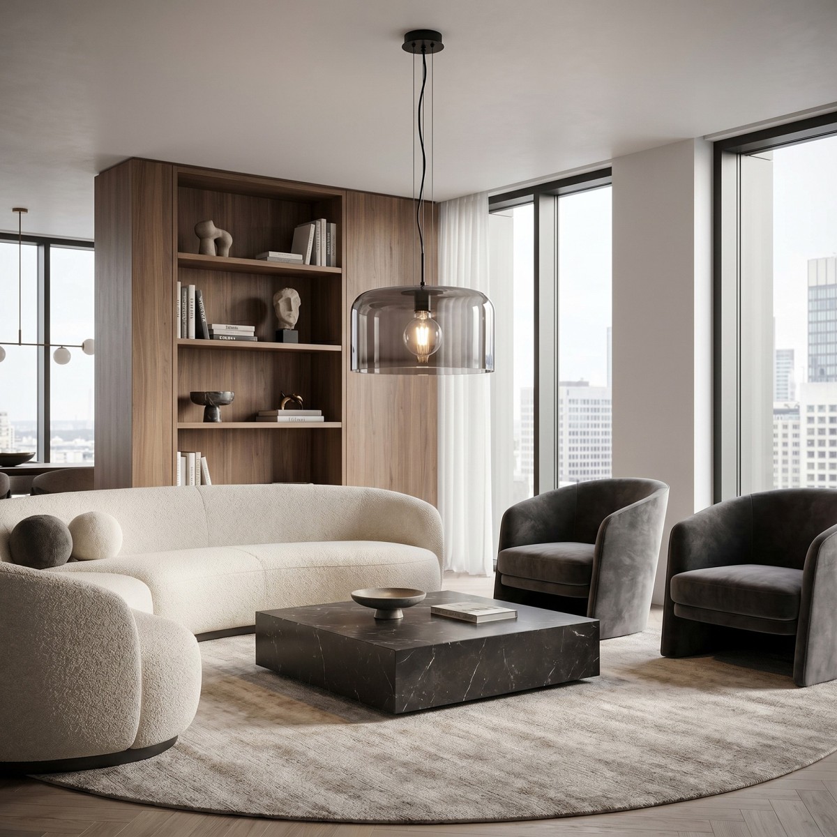 Suspension en verre E27 | Mondialshop