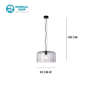 E27 Glas-Pendelleuchte | Mondialshop