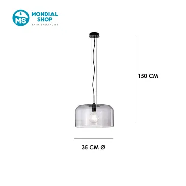 Lampada a Sospensione in Vetro E27 | Mondialshop