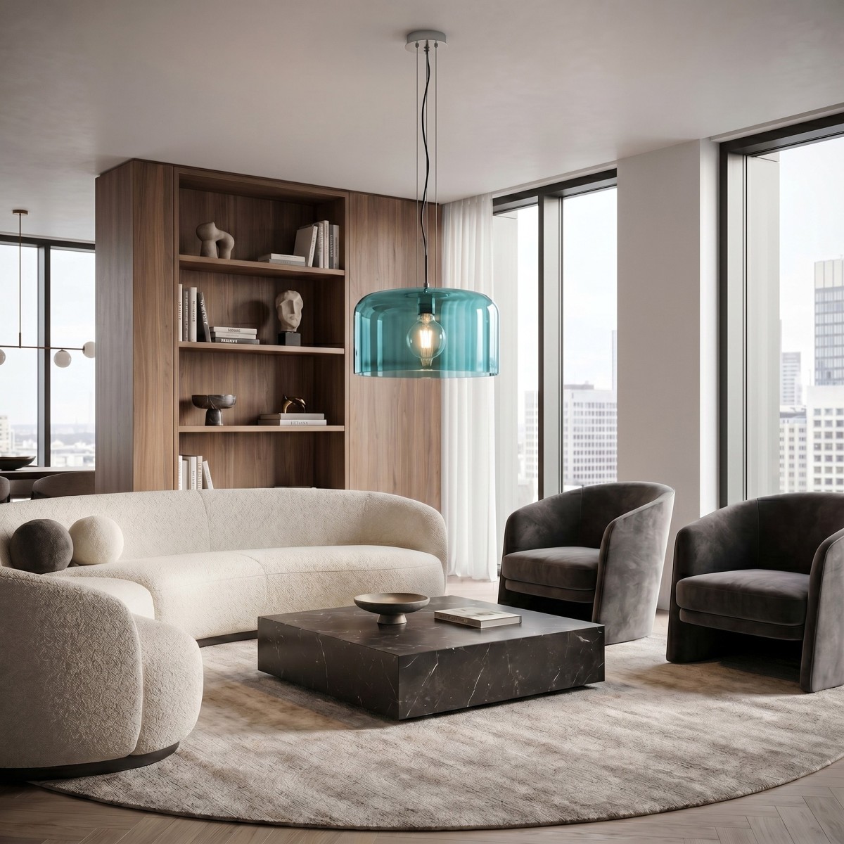 Suspension en verre E27 | Mondialshop
