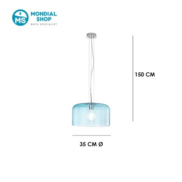 Suspension en verre E27 | Mondialshop