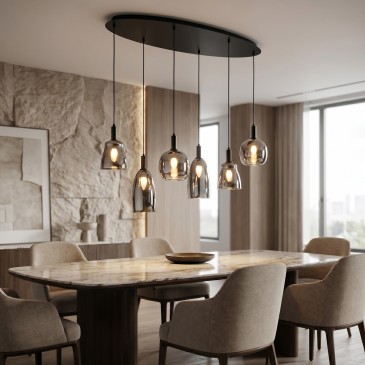 Moderner Glaslüster 6xE14 | Mondialshop