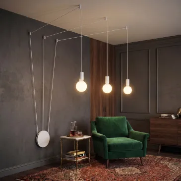 Moderner 3xE27-Kronleuchter in zwei Farben | Mondialshop