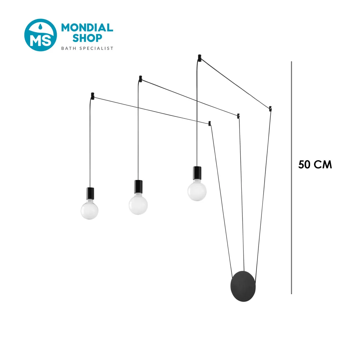 Scheda tecnica lampada regolabile da 3 attacchi...