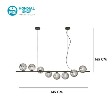 Moderner, verstellbarer Kronleuchter mit 8 G9-Fassungen | Mondialshop