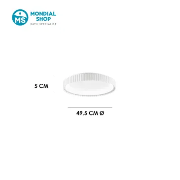 Plafonnier LED extra-plat en métal | Mondialshop
