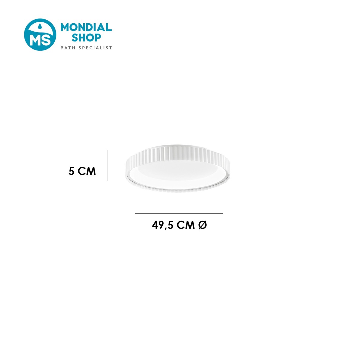 Plafonnier LED extra-plat en métal | Mondialshop