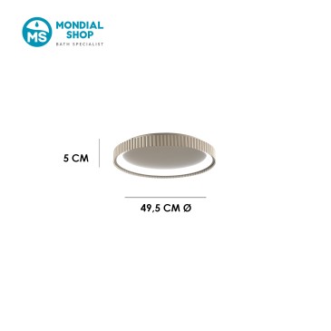 Extraflache LED-Deckenleuchte aus Metall | Mondialshop