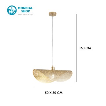 Moderner goldfarbener E27-Kronleuchter | Mondialshop