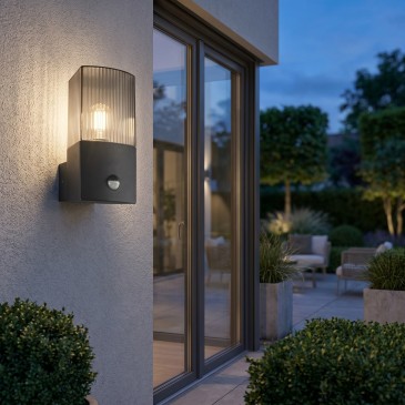 Applique Lampada da parete Disponibile in Antracite Fumé 1XE27