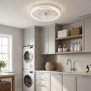 Plafoniera per interni con Ventilatore in materiale termoplastico Bianca 30W