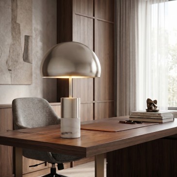 Tischleuchte in Gold oder Nickel, 2xE14 | Mondialshop