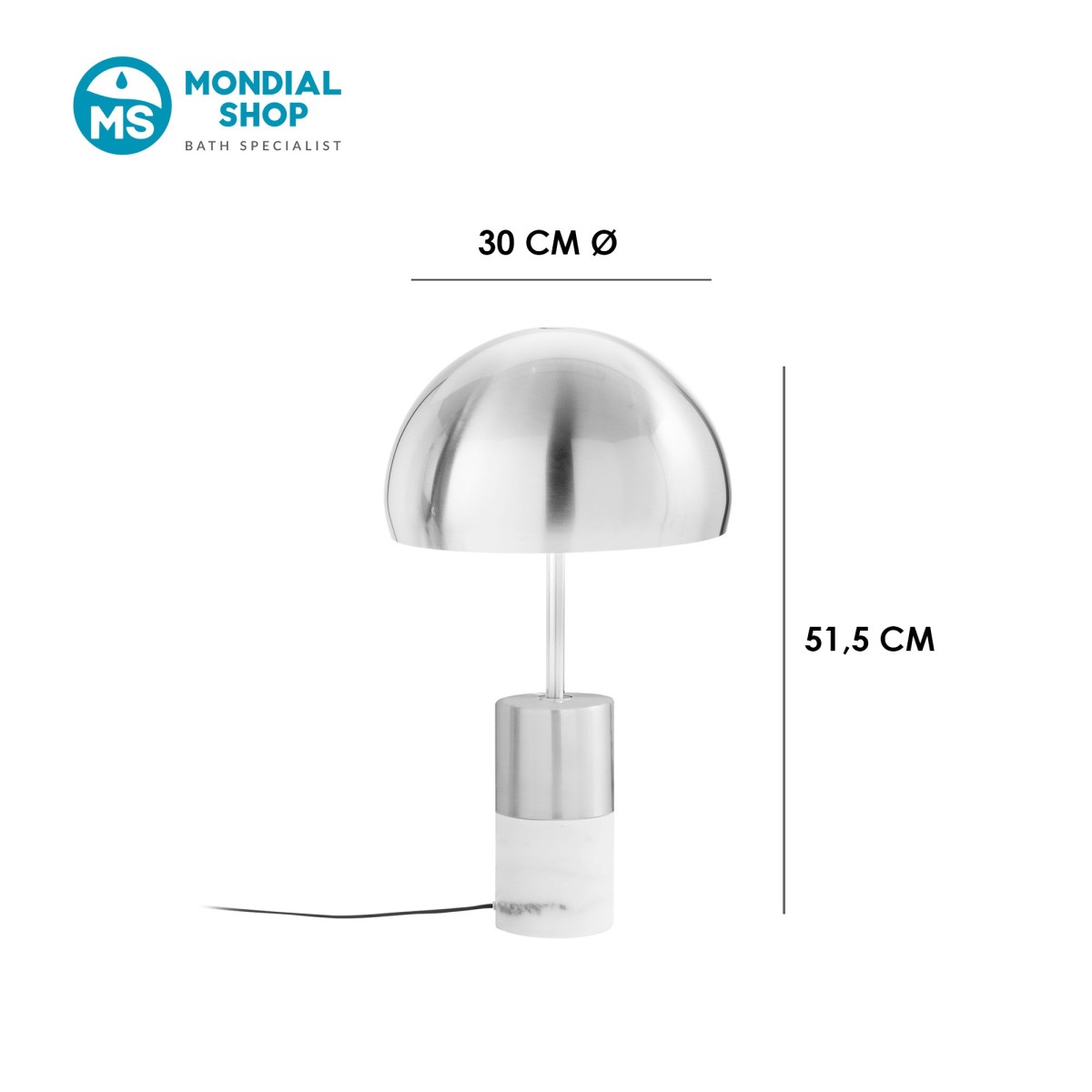 Tischleuchte in Gold oder Nickel, 2xE14 | Mondialshop