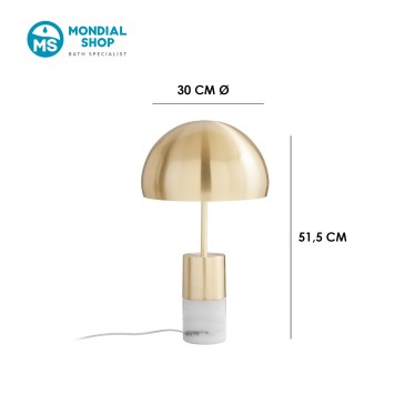 Lampada da Tavolo in Oro o Nichel 2xE14 | Mondialshop