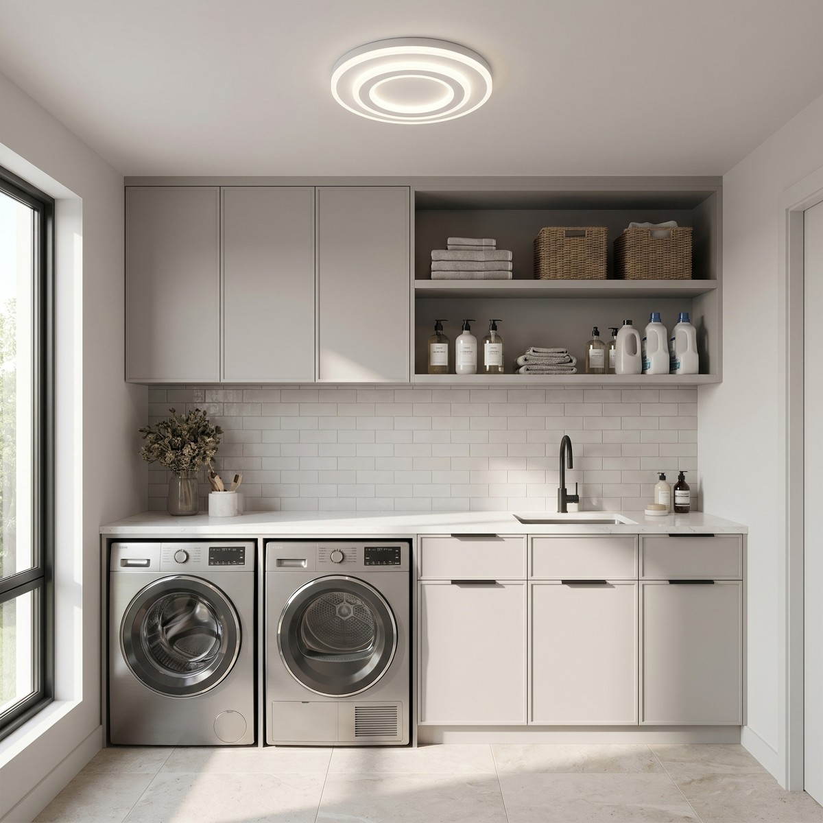 Moderne weiße quadratische Deckenleuchte | Mondialshop