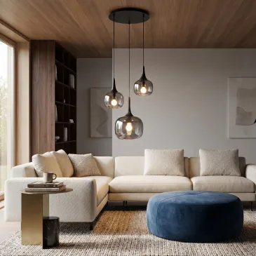 Lustre moderne blanc ou gris | Mondialshop