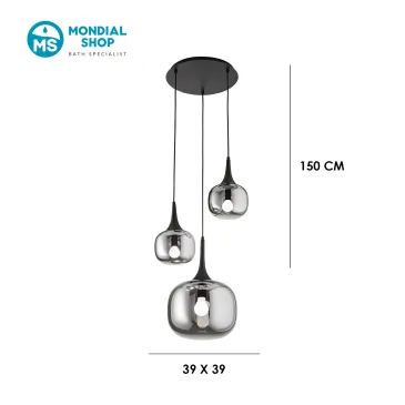 Moderner Kronleuchter in Weiß oder Grau | Mondialshop