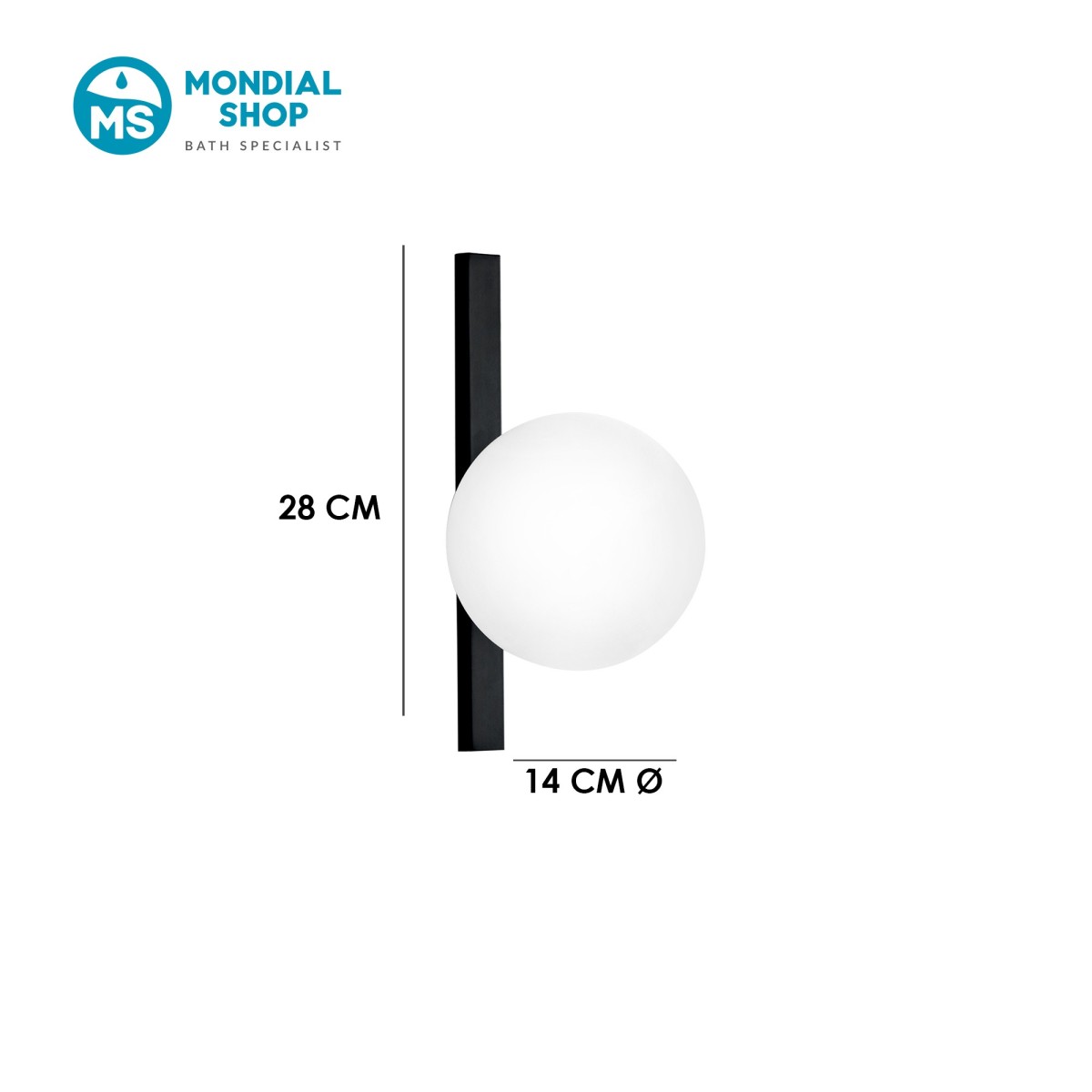 Scheda tecnica dal design moderno ENOIRE-AP1 nera
