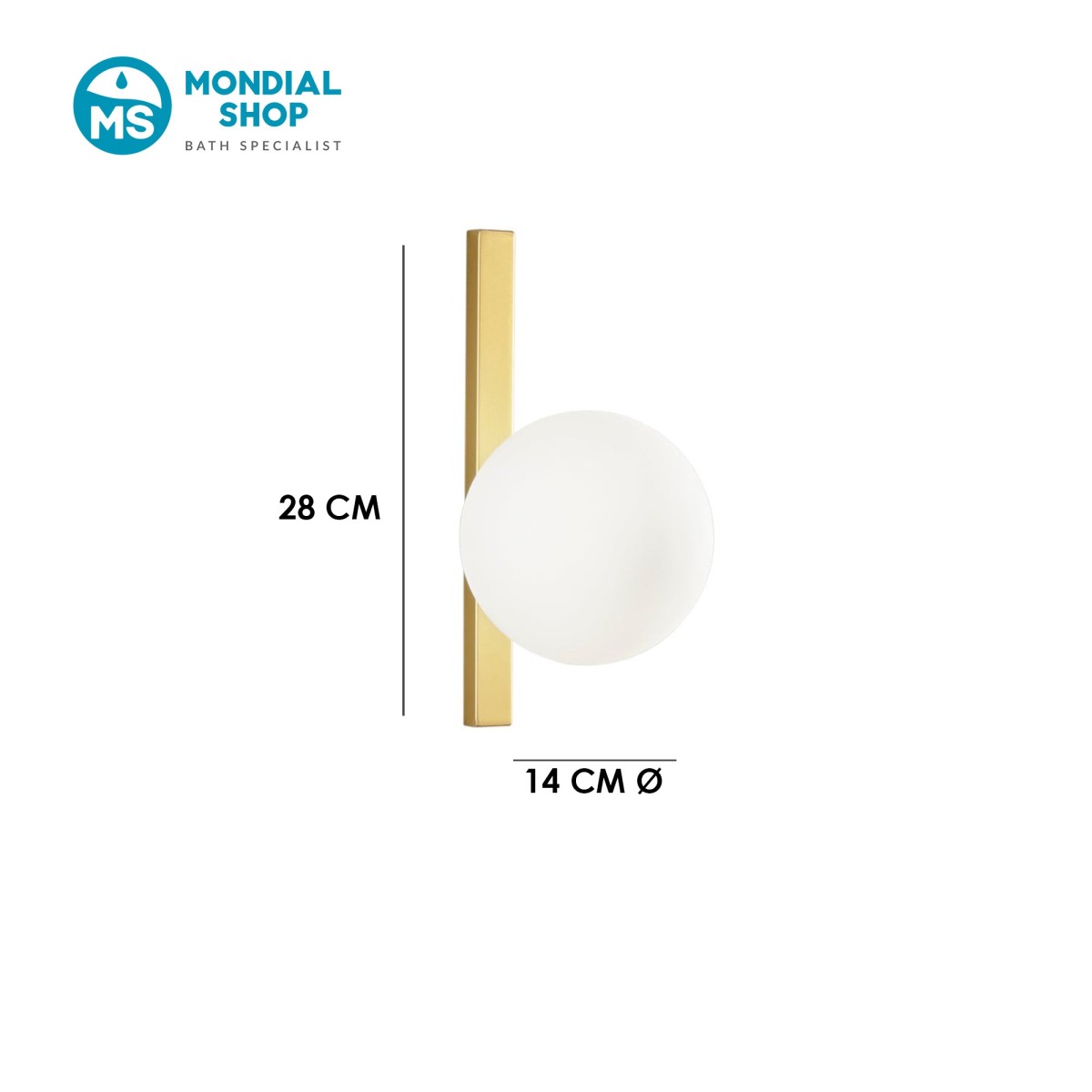 Scheda tecnica dal design moderno ENOIRE-AP1 oro
