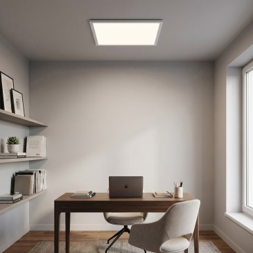Pannello LED bianco ultra sottile Design moderno adatto a Stanze Camere o Uffici 60x60 cm 24W