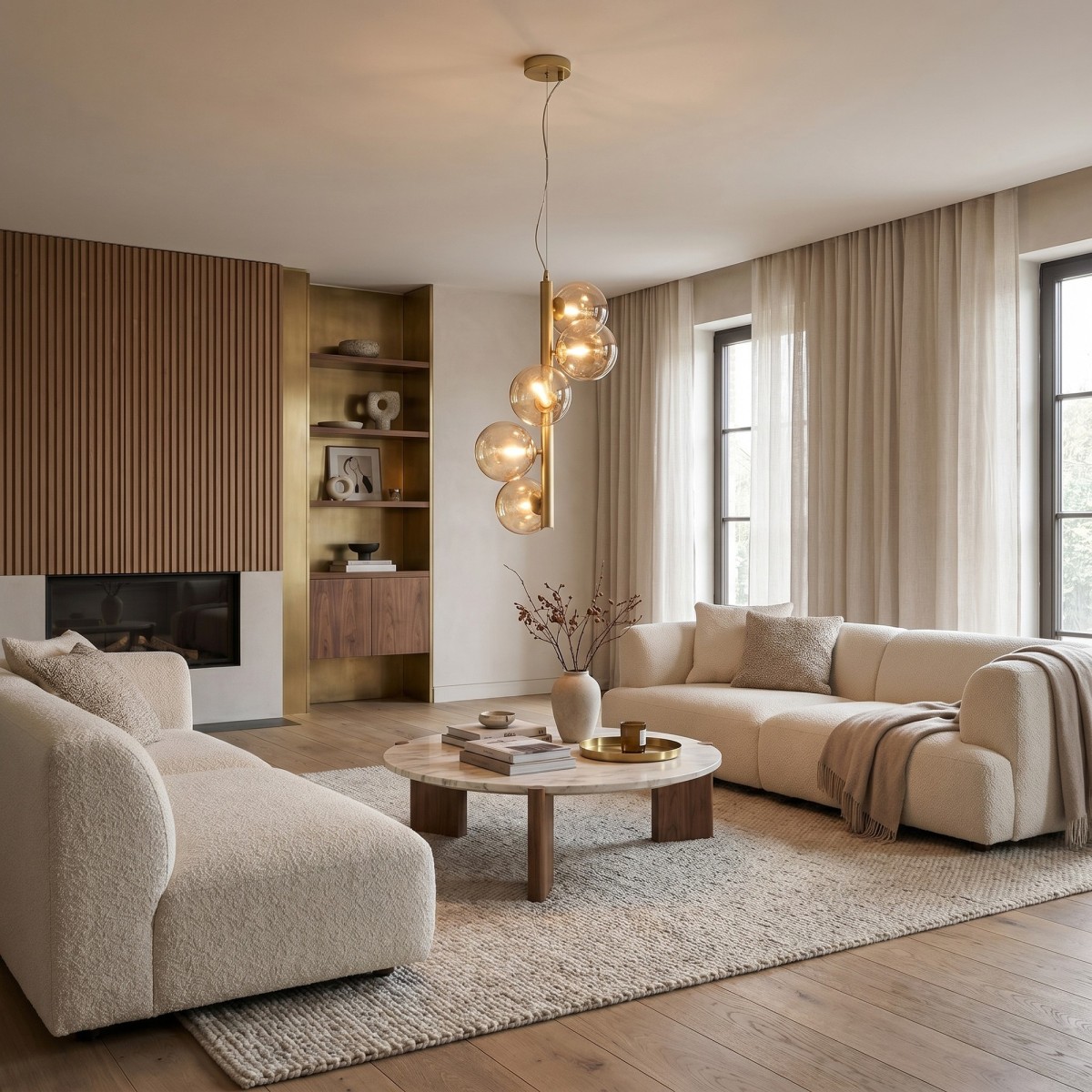 Lampadario Sospensione 5XG9 Ottone o Nero | Mondialshop
