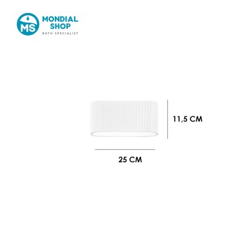 Moderne weiße Gips-Wandleuchte mit 2 R7S-Leuchtmitteln | Mondialshop