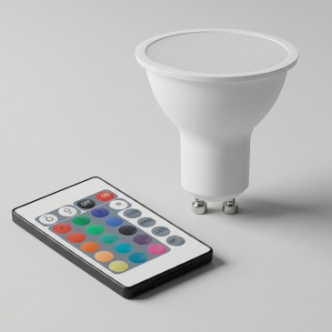 5W GU10 RGB-Lampe mit Fernbedienung | Mondialshop