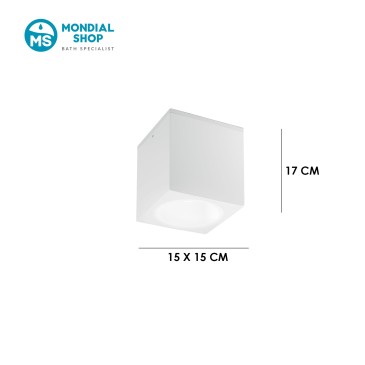 Plafonnier carré d'extérieur IP54 | Mondialshop