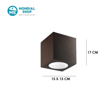 Quadratische Außendeckenleuchte IP54 | Mondialshop