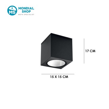 Quadratische Außendeckenleuchte IP54 | Mondialshop