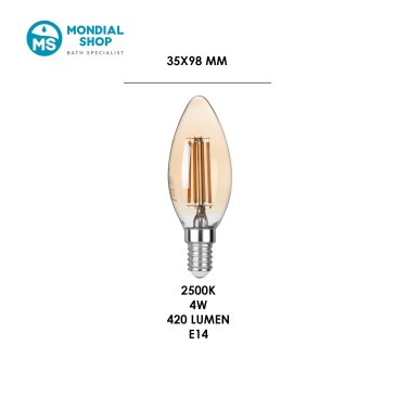 Lampadina LED E14 Ambra 4W | Mondialshop