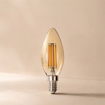 E14 4W gelbe LED-Lampe | Mondialshop