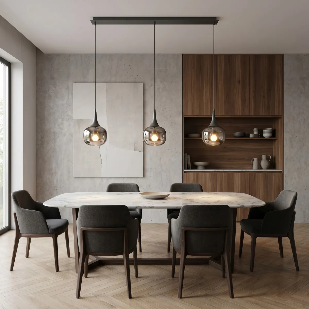 Moderne Pendelleuchte aus Holz, 3xE14 | Mondialshop
