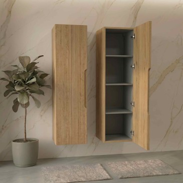 Mobile Colonna bagno con frontale cannettato 138x35x28