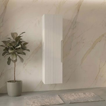 Mobile Colonna bagno con frontale cannettato 138x35x28