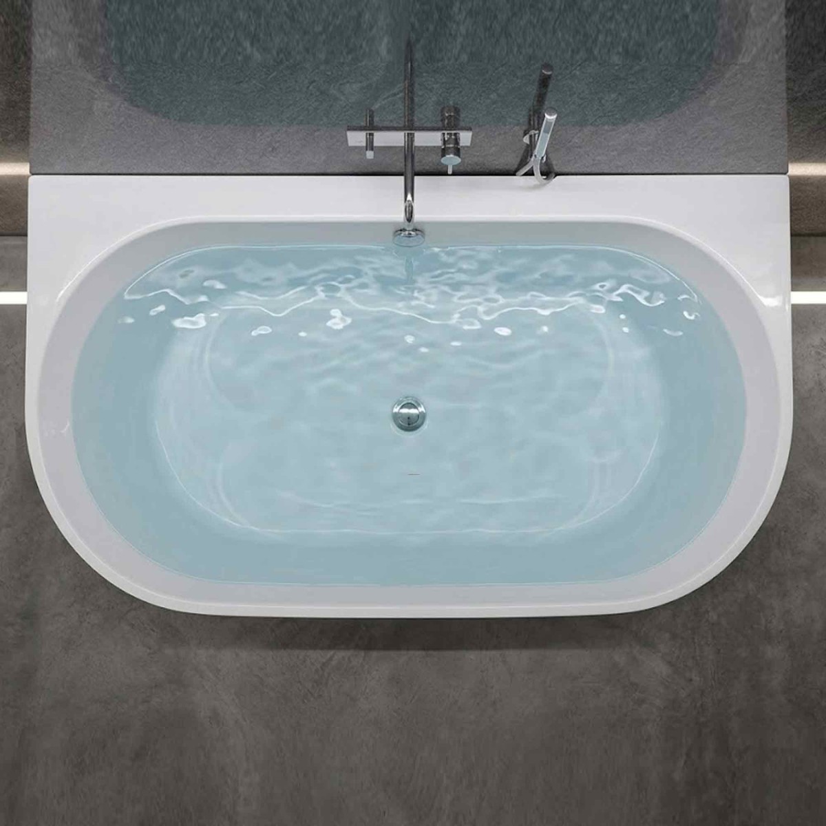 Baignoire autoportante murale RIVER 160 cm