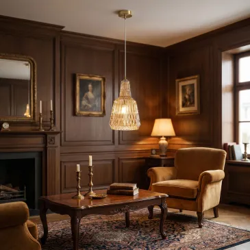 Lampadario a Sospensione moderna in vetro sfaccettato Disponibile in 4 varianti 1XE27